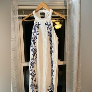 White Halter Dress